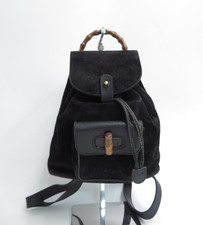 Autentica borsa zaino Gucci in pelle scamosciata di bambù #48186