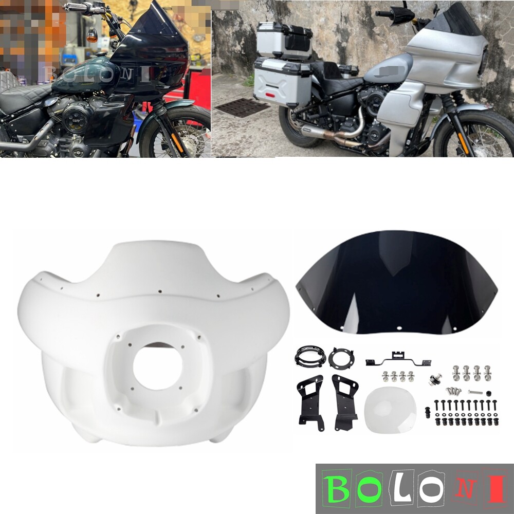ゆ Headlight Fairing & Mount Kit For Harley Low Rider S FXLRST Street