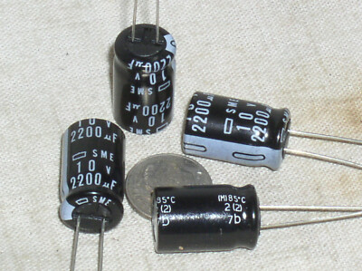 4 CHEMi-CON SMEVB2200 2200UF 10V 2200 MFD RADIAL ELECTROLYTIC CAPACITOR 85*C USA