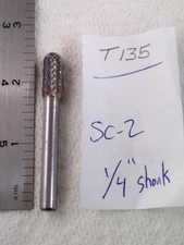 1 NEW SGS / FALCON TOOL 1/4" SHANK CARBIDE BURR. SC-2 DOUBLE CUT USA MADE (T135)