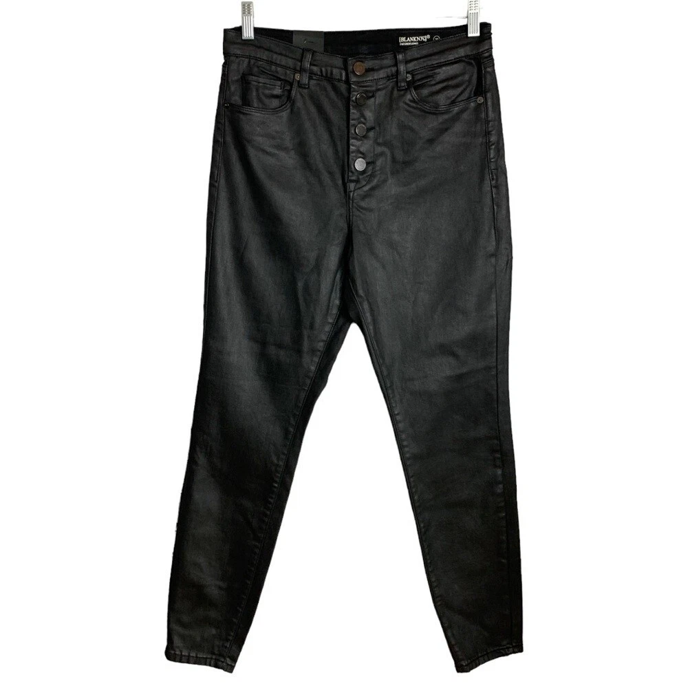 Blank NYC The Great Jones Black High Rise Skinny Jean Button Fly Women s Sz 29