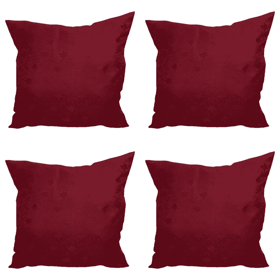 Cushion Covers Deep Red - Set of 4 Little Stars 16 x 16" 40 x 40 cm Home Decor - Image 2 of 4