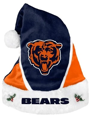 FOREVER COLLECTIBLES NFL Chicago Bears Holiday Christmas Santa Hat