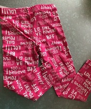 NWT Carter's Leggings hearts girl power unicorn bff words pink 4T