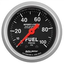 Auto Meter Fuel Pressure Gauge 3312 Sport-comp 0 To 100 Psi 2-116 Mechanical