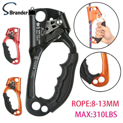 Hand Ascender Rock Climbing Tree Arborist Rappelling for 8~13mm Gear Rope