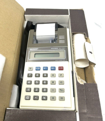 RARE SHARP EL-1188 Handheld Print/Display Calculator Japan BOXED Vintage 1981