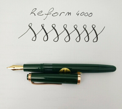 REFORM 4000 PISTON GREEN FOUNTAIN PEN 14K FLEX NIB