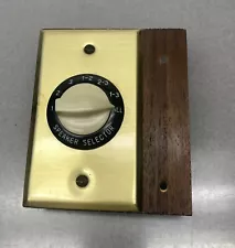 VINTAGE RETRO Switchcraft STEREO SPEAKER SELECTOR SWITCH Wall Plate