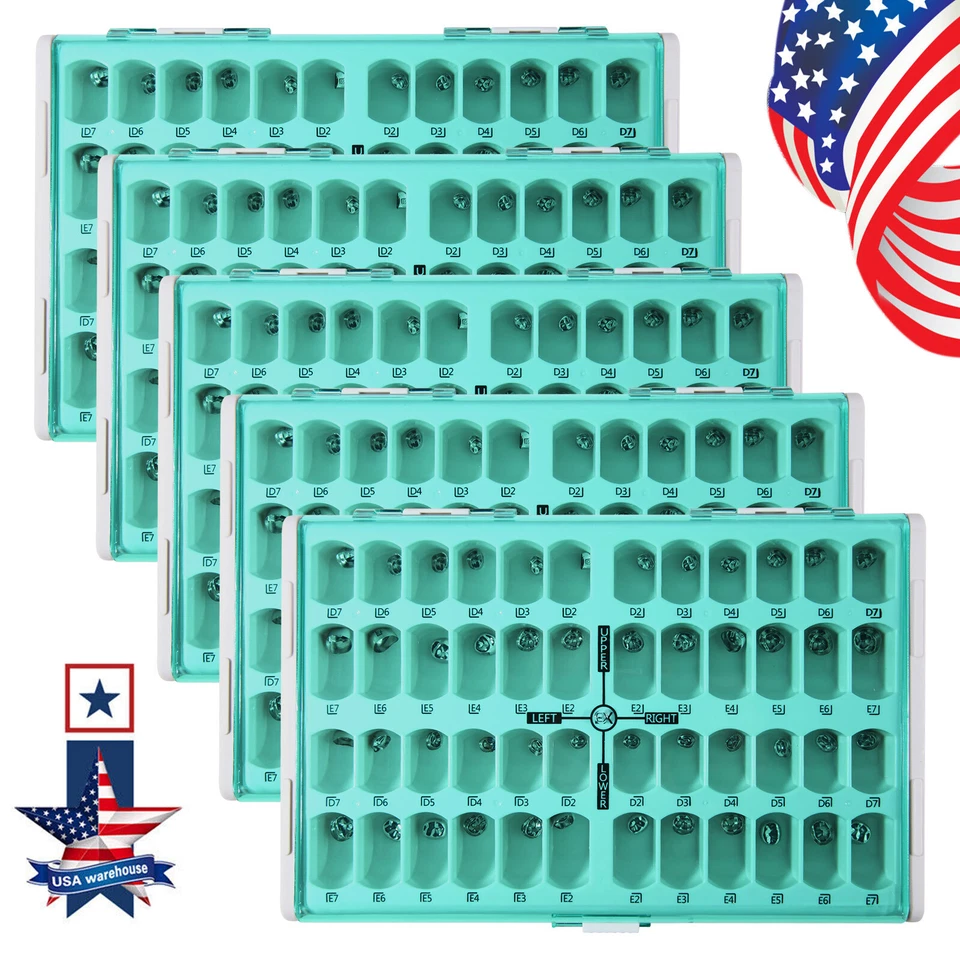 1-10 Juegos Corona Dental Niños Molar Primario Coronas Pediátricas Acero Inoxidable Tamaño 48 Foto 2 de 2