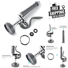 Durable Chrome Pre Rinse Faucet with Rubber Nozzles - Perfect for Restaurants
