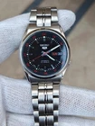 Vintage Seiko 5 Automatic 7s26-02c0 Black Dial Day/Date 21J Men's Wristwatch