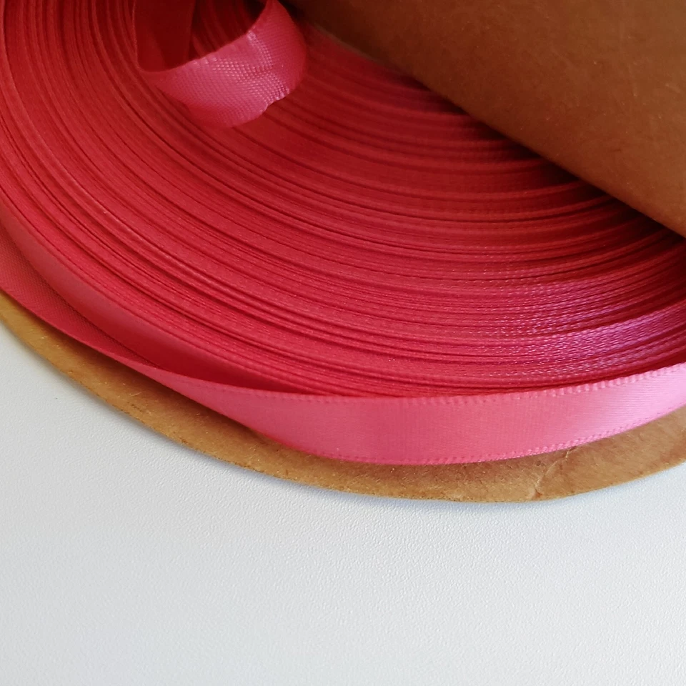 Single Face Satin Ribbon 100% Polyester, 3/8 " 25Yards/ Roll- pink Rose - Image 4 of 4