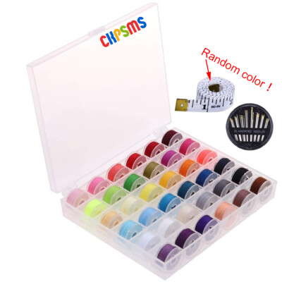 36Stück Color Prewound Bobbin Thread Class15 (SA156) Mit BOX FÜR DIY