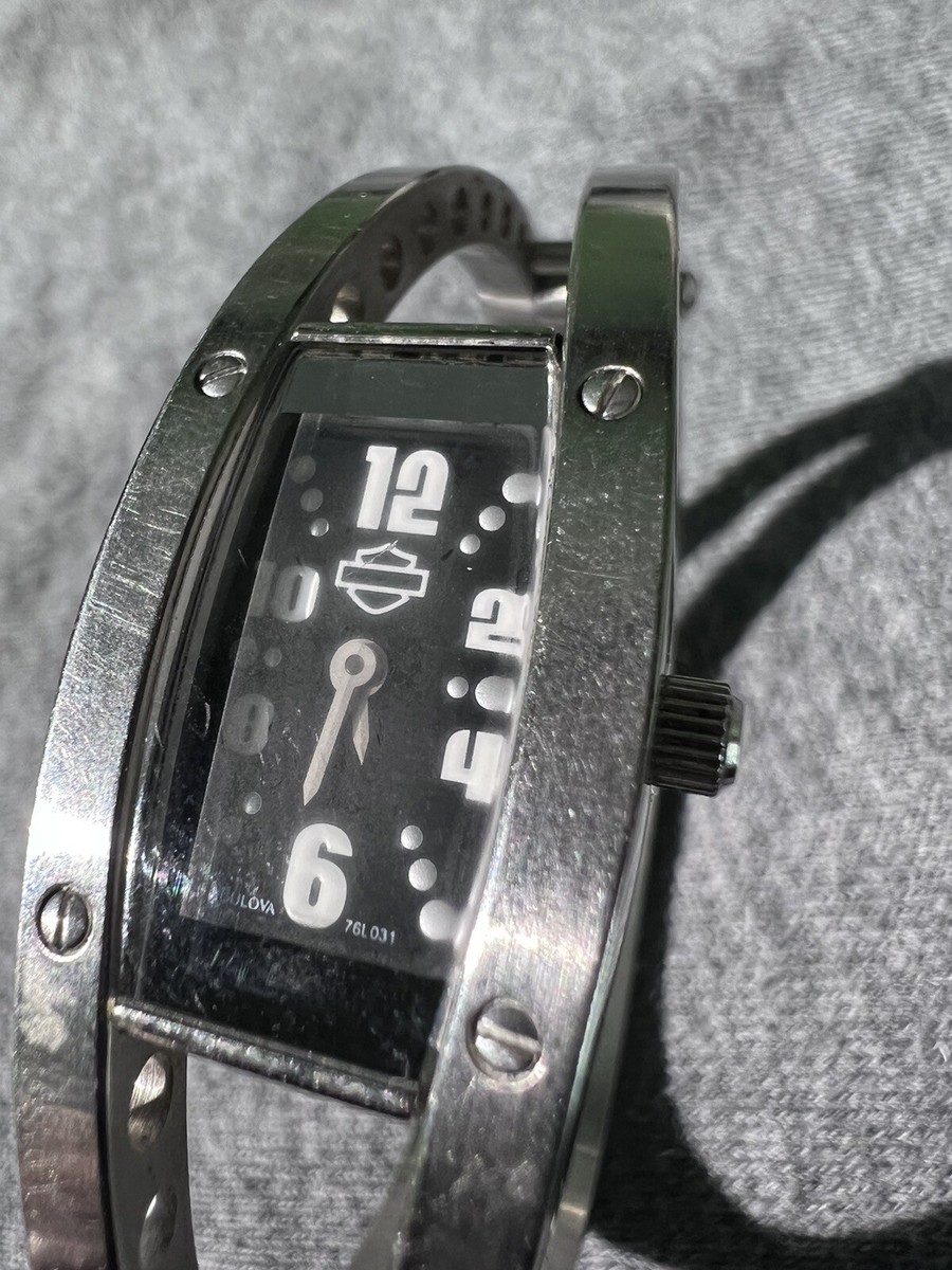 Harley-Davidson Bulova Women\'s Silver and Black Watch Bulova Harley Davidson 76L13 NWOT Women main image 2