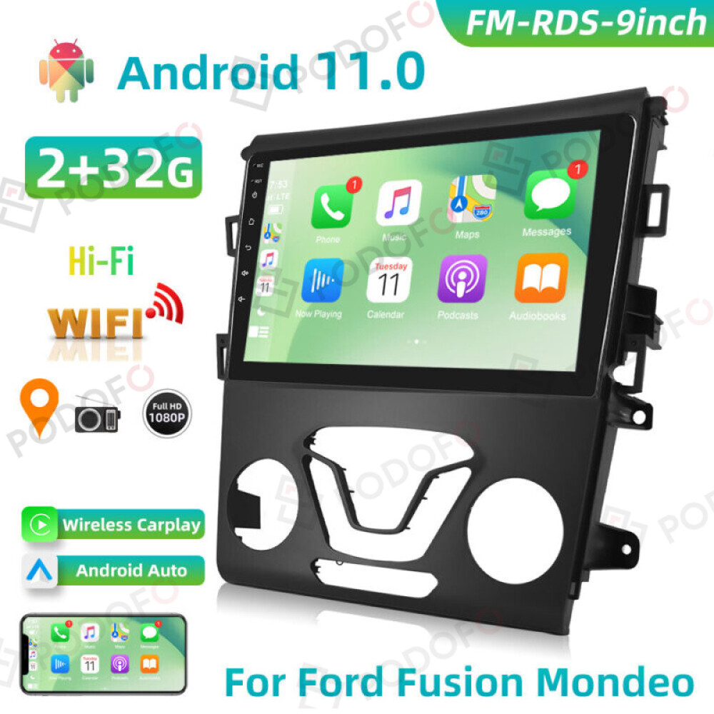 Apple Carplay For Ford Fusion Mondeo 201317 Android 11.0 Car Radio GPS
