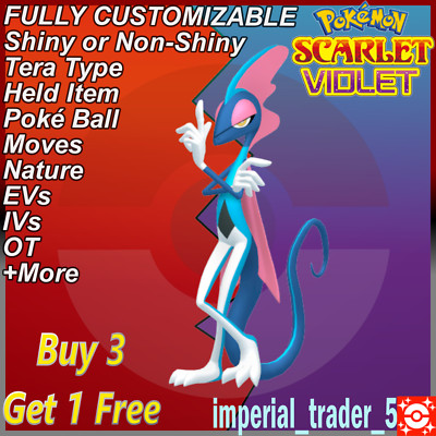Pokémon Scarlet and Violet   Shiny Inteleon   W/ Best 6IV Customizable