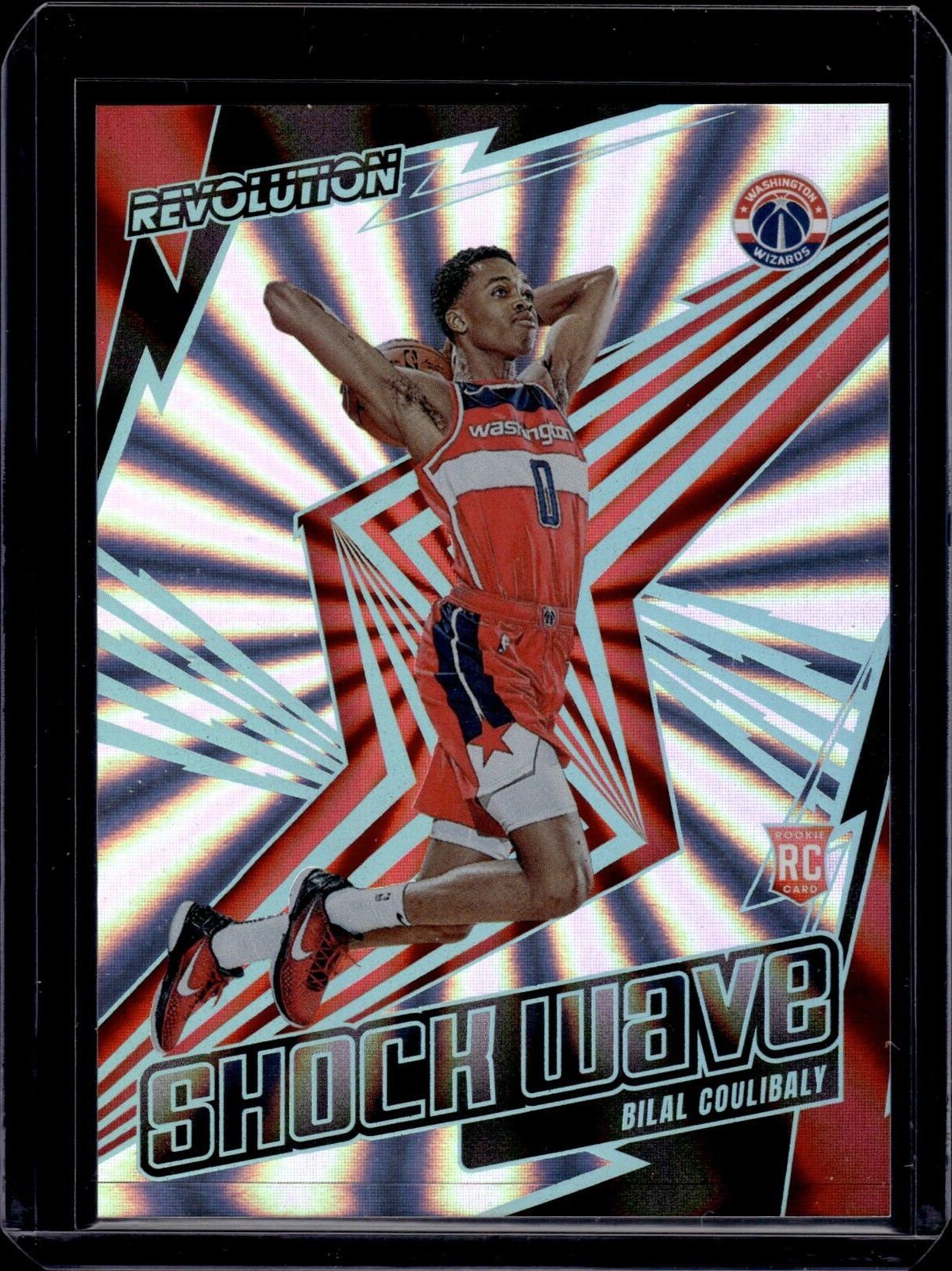 2023-24 Panini Revolution Shock Wave Sunburst Bilal Coulibaly 8/75