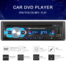 Single 1 Din Car Radio DVD CD MP3 Player Bluetooth Stereo USB/FM Remote Control