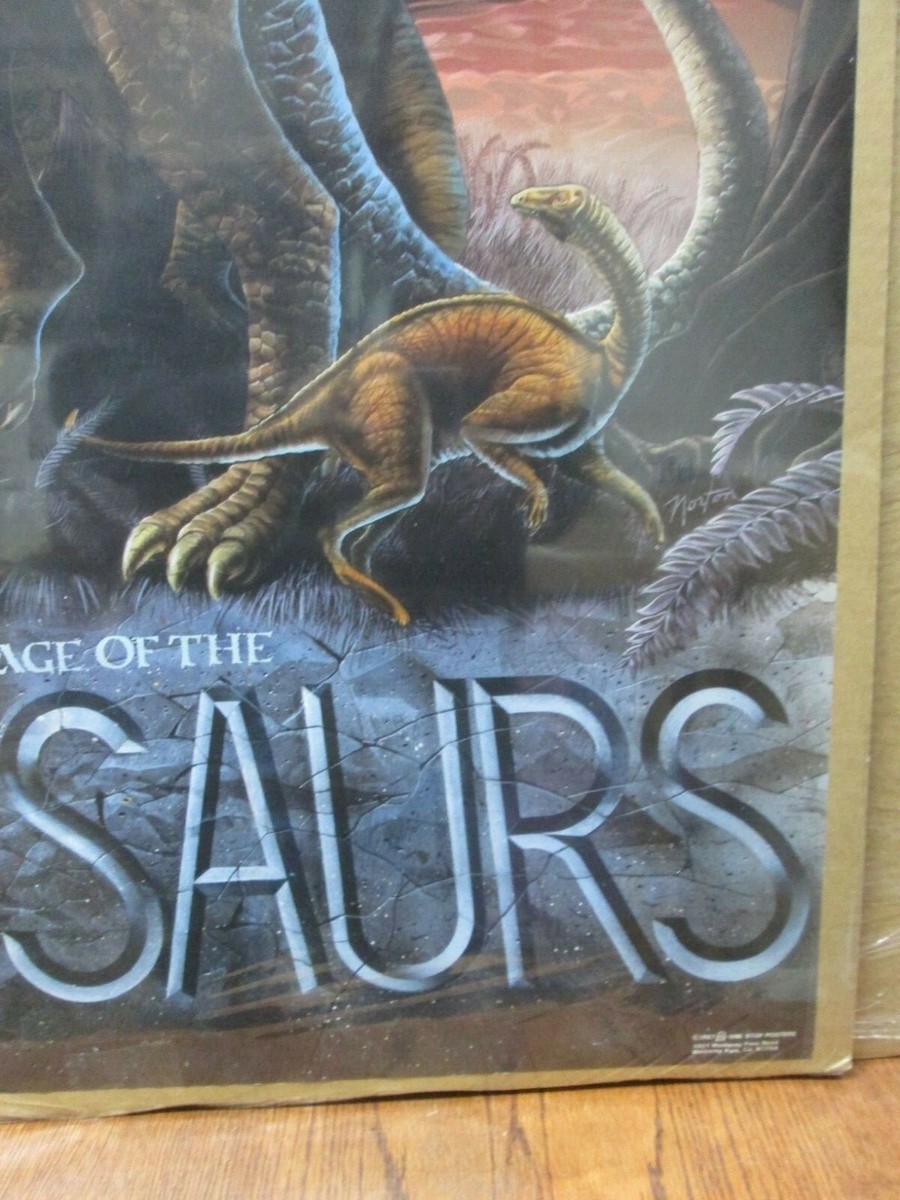 Age Of Dinosaurs archaeology vintage Poster 1987 dino Inv#G4225 | eBay
