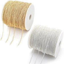 Gold/Silver/Black/Bronze Iron Link Chain Chain Necklace Bracelet DIY 1 -10 Meter