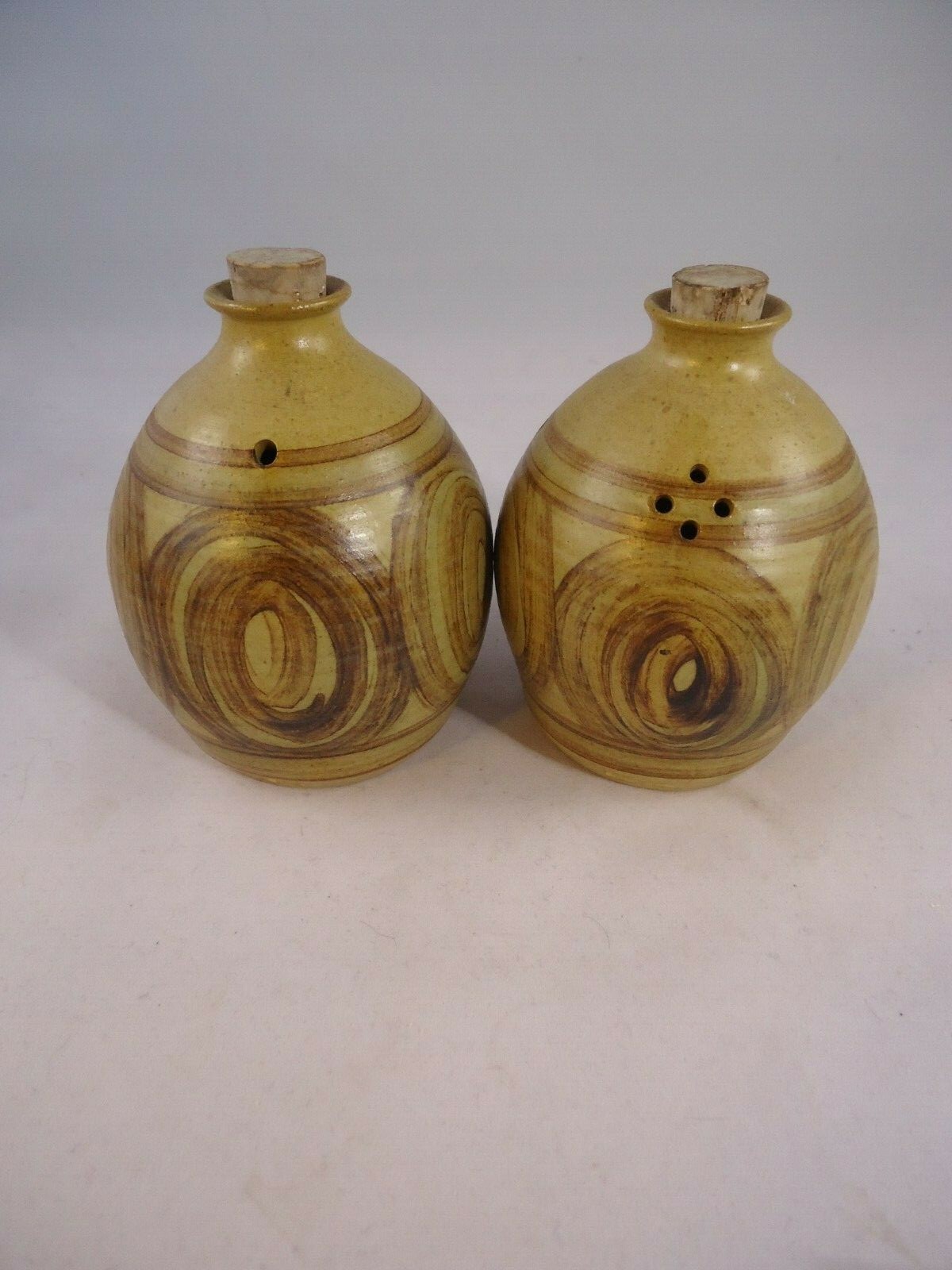 Alvingham Pottery Salt & Pepper Pots Cruet Set Vintage British eBay