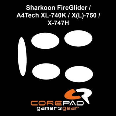 Corepad Skatez Sharkoon FireGlider A4Tech 740K 747H Replacement Mouse Feet PTFE
