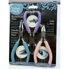 Convenient 3-Piece Craft  Jewelry Making Tool Kit - Pliers  Side Cutters