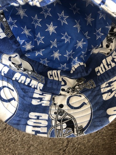 VINTAGE INDIANAPOLIS COLTS WELDER PAINTER CAP Blue Short Bill - Picture 8 of 8