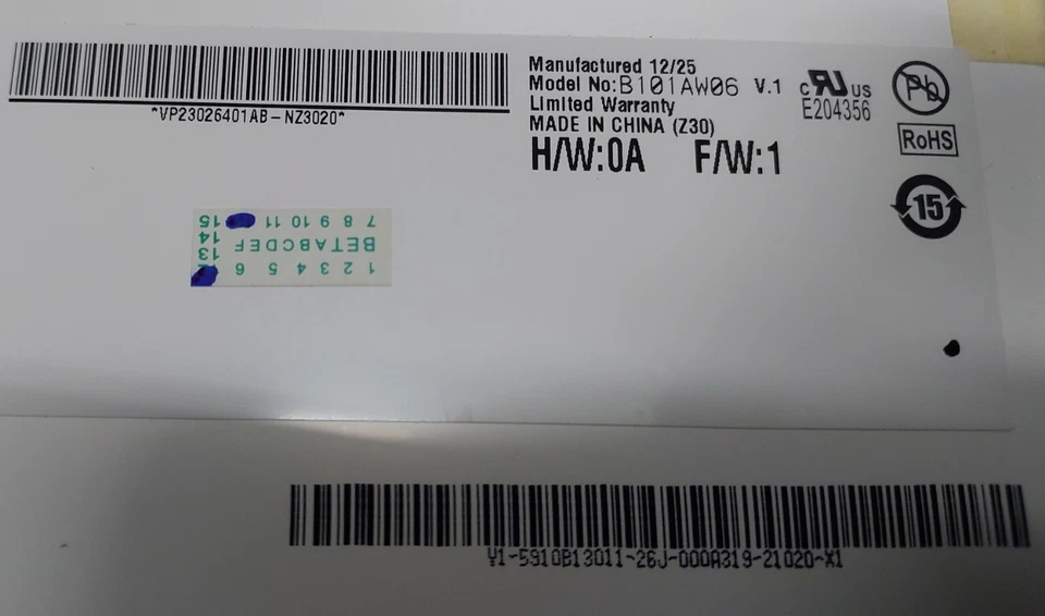 LCD DISPLAY 10.1" Glossy LED SLIM Acer Aspire + ASUS B101AW06 - Image 2 of 3