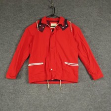 Native Youth Jacket Womens Medium Red Long Sleeve Hooded With Zip Pockets