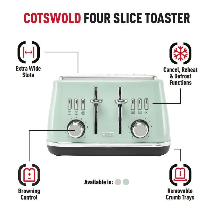Haden Kettle, Toaster & Microwave Set 1.7L, 4 Slice, 800W