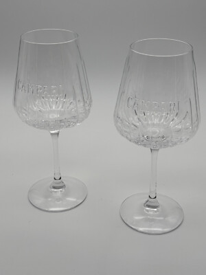 2x Campari Spritz Stiel Glas Gläser Cocktailglas Cocktailgläser Set 0,49l