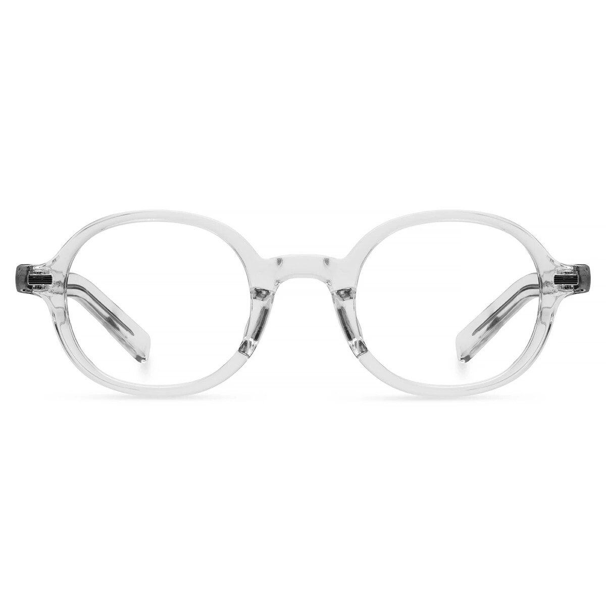 Oval Acetate Glasses Frame Light Well Rounded Square Clear Plastic