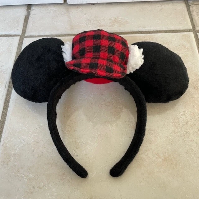 Disney Parks 2022 Mickey Plaid Minnie Ears Headband Christmas Holiday Ears - Image 3 of 4