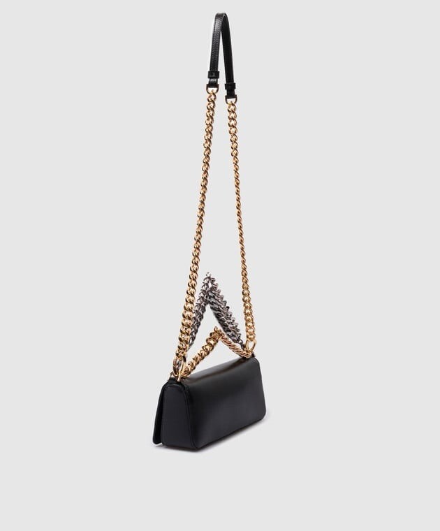 Tom Ford PALMELLATO BLACK LEATHER BAGUETTE BAG WITH LOGO