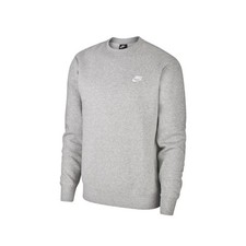 Nike Sports Club Fleece Grey Heather Crewneck Sweatshirt BV2662-063 NEW Size L