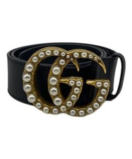 GUCCI          Pearl Double G Belt black 453260