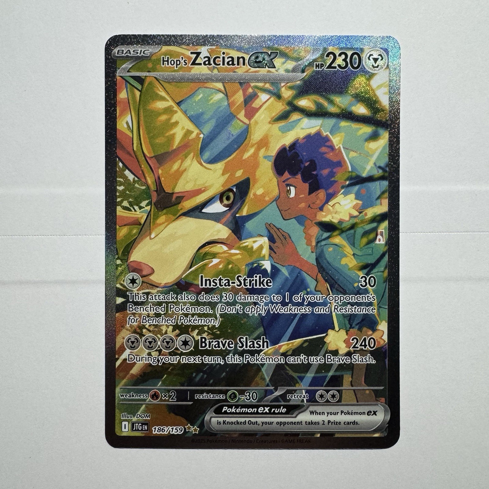 Hop's Zacian ex 186/159 Journey Together Special Illustration Rare - NM