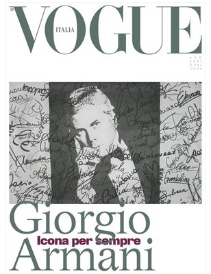 SPECIAL GIOGIO ARMANI Vogue Italy Magazin Oktober 2025 MODA ICON COVER Selten