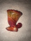 Vintage Orange Swirl Slag Cornucopia — photo 5