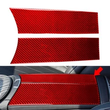 Carbon Red Console Armrest Storage Box Cover For Benz C E GLC Class W205 X253