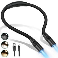 LUXJET Book Light for Reading and Crocheting Rechargeable Neck Light for Knit...