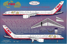 Calcomanías Flying Colors TWA BOEING 757 1/144 FC 44 028 para el kit Minicraft