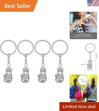 Stylish 4-Pc Metal Boxing Glove Keychain Set - Perfect for Sports Lovers