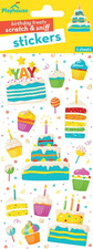 2 Sheets Birthday Treats Scratch Sniff Stickers Papercraft Party Favors Crafts