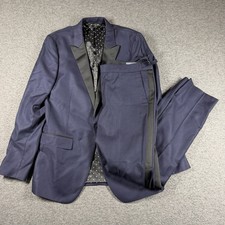 Bonobos VITALE BARBERIS CANONICO Midnight Blue 2 PC Tuxedo Suit 40L 34X33 Wool