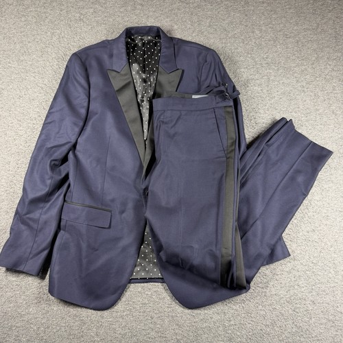 Bonobos VITALE BARBERIS CANONICO Midnight Blue 2 PC Tuxedo Suit 40L 34X33 Wool