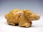 Old Nephrite Jade Stone Carved Sculpture Ancient Ox-Head Monster #09182504 — photo 3