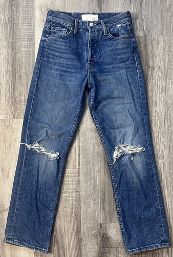 Mother Superior Women Sz 27 The Tomcat Distressed Crop Playing With Scissors